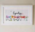 Load image into Gallery viewer, Personalised Panoramic Framed Print | Flowers | Oak or White Frame with Mount Included - RoseRowanDesign
