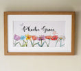 Load image into Gallery viewer, Personalised Panoramic Framed Print | Flowers | Oak or White Frame with Mount Included - RoseRowanDesign

