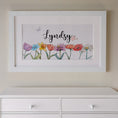 Load image into Gallery viewer, Personalised Panoramic Framed Print | Flowers | Oak or White Frame with Mount Included - RoseRowanDesign

