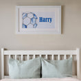 Load image into Gallery viewer, Personalised Panoramic Framed Print | Football | Oak or White Frame with Mount Included - RoseRowanDesign
