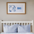 Load image into Gallery viewer, Personalised Panoramic Framed Print | Football | Oak or White Frame with Mount Included - RoseRowanDesign
