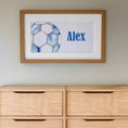 Load image into Gallery viewer, Personalised Panoramic Framed Print | Football | Oak or White Frame with Mount Included - RoseRowanDesign
