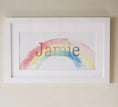 Load image into Gallery viewer, Personalised Panoramic Framed Print | Rainbow | Oak or White Frame with Mount Included - RoseRowanDesign
