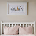 Load image into Gallery viewer, Personalised Panoramic Framed Print | Safari Animal | Oak or White Frame with Mount Included - RoseRowanDesign
