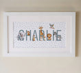 Load image into Gallery viewer, Personalised Panoramic Framed Print | Safari Animal | Oak or White Frame with Mount Included - RoseRowanDesign
