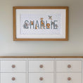 Load image into Gallery viewer, Personalised Panoramic Framed Print | Safari Animal | Oak or White Frame with Mount Included - RoseRowanDesign
