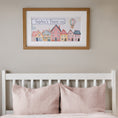 Load image into Gallery viewer, Personalised Panoramic Framed Print | Tiny Town | Oak or White Frame with Mount Included - RoseRowanDesign
