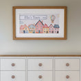 Load image into Gallery viewer, Personalised Panoramic Framed Print | Tiny Town | Oak or White Frame with Mount Included - RoseRowanDesign
