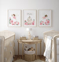 Load image into Gallery viewer, Fairy Castle Personalised | Set of 3 Prints | Girls  Nursery, Bedroom or Playroom - RoseRowanDesign
