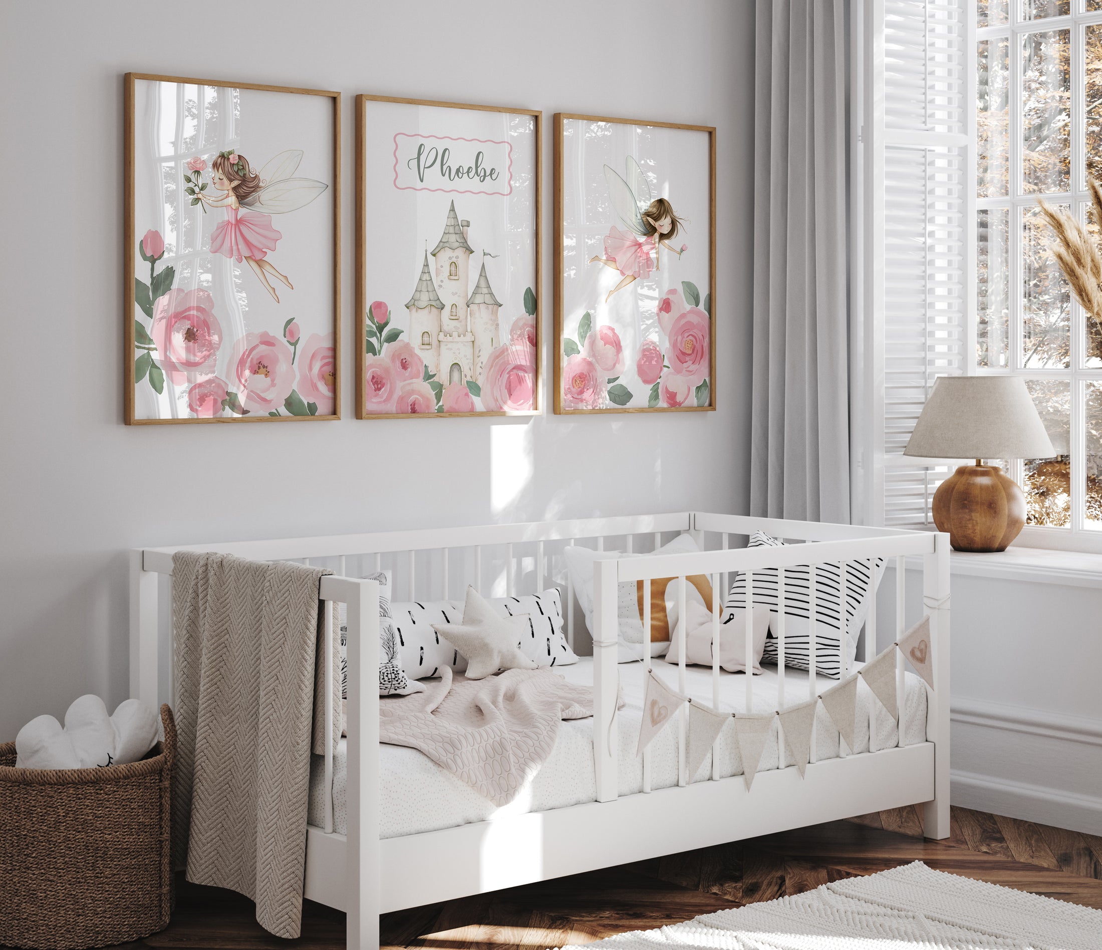 Fairy Castle Personalised | Set of 3 Prints | Girls  Nursery, Bedroom or Playroom - RoseRowanDesign