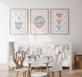 Load image into Gallery viewer, Personalised Disco | Set of 3 Prints | for Girls Room - RoseRowanDesign
