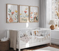 Load image into Gallery viewer, Personalised Wildflower Rabbit Set of 3 for Kids Nursery, Bedroom or Playroom - RoseRowanDesign
