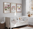 Load image into Gallery viewer, Rainbow, Flowers and Butterflies | Set of 3 Personalised Girls Room Decor - RoseRowanDesign
