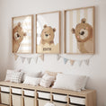 Load image into Gallery viewer, Personalised Strippy Bears | Set of 3 Prints | Choice of Colours | Nursery Wall Art - RoseRowanDesign

