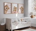 Load image into Gallery viewer, Personalised Strippy Bears | Set of 3 Prints | Choice of Colours | Nursery Wall Art - RoseRowanDesign
