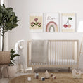 Load image into Gallery viewer, Cherries, Rainbow and Retro flowers | Set of 3 Prints | Personalised Tween Room - RoseRowanDesign
