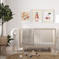 Load image into Gallery viewer, Fruit Personalised Set of 3 Prints | Cherry Nursery Wall Art - RoseRowanDesign
