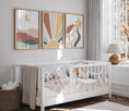 Load image into Gallery viewer, Personalised Boho Star, Sun & Moon | Set of 3 | Mid Century kids room - RoseRowanDesign
