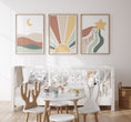 Load image into Gallery viewer, Personalised Boho Star, Sun & Moon | Set of 3 | Mid Century kids room - RoseRowanDesign
