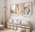 Load image into Gallery viewer, Personalised Boho Star, Sun & Moon | Set of 3 | Mid Century kids room - RoseRowanDesign
