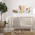 Load image into Gallery viewer, Personalised Boho Star, Sun & Moon | Set of 3 | Mid Century kids room - RoseRowanDesign
