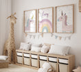 Load image into Gallery viewer, Personalised Girls Unicorn | Set of 3 | Decor for Girls Bedroom - RoseRowanDesign
