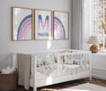 Load image into Gallery viewer, Personalised Rainbow | Set of 3 Prints | Purple Girls Room Print Set - RoseRowanDesign
