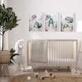 Load image into Gallery viewer, Personalised Sea Life | Set of 3 prints | Blue ocean themed boys room - RoseRowanDesign
