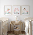 Load image into Gallery viewer, | Set of 3 | Personalised Fairies & Wildflower, Set of 3, Girls Bedroom Decor - RoseRowanDesign
