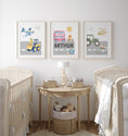 Load image into Gallery viewer, Transport Personalised Nursery Wall Prints| Set of 3 Prints | Vehicles for Boys Room - RoseRowanDesign
