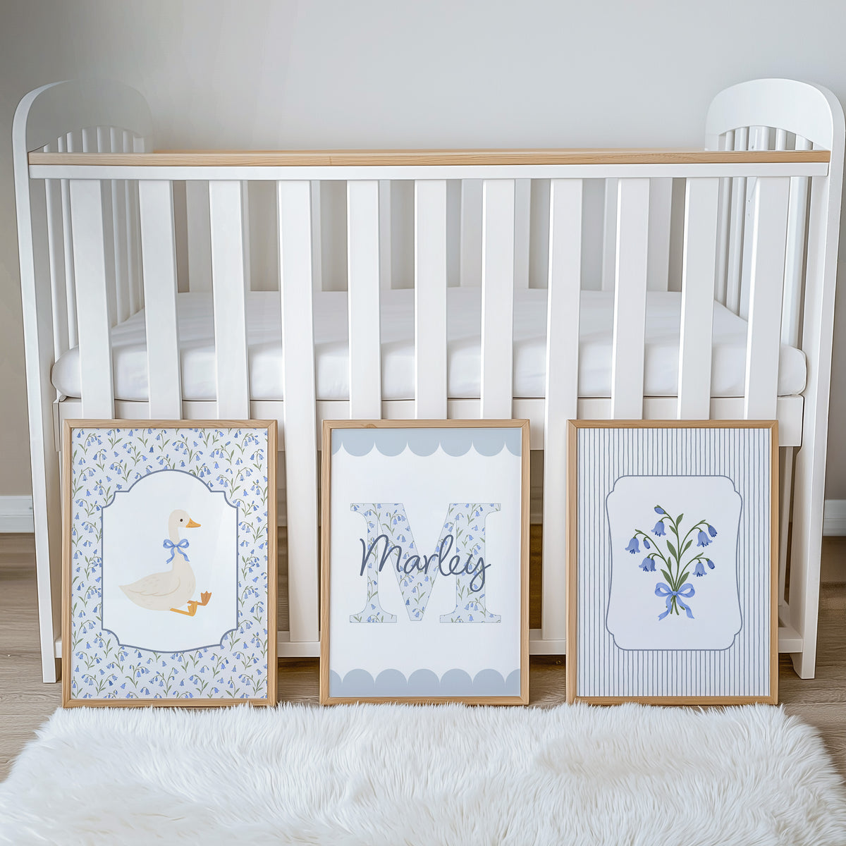 Personalised Bluebell & Goose Nursery Prints | Set of 3, photo 2