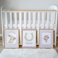 Load image into Gallery viewer, Personalised Bunny & Floral Horseshoe Nursery Prints | Set of 3, photo 2
