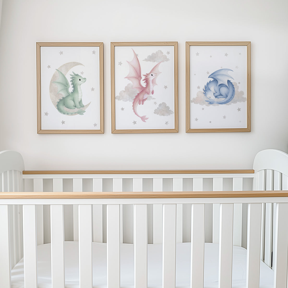 Pastel Dragon Nursery Prints | Set of 3, photo 3