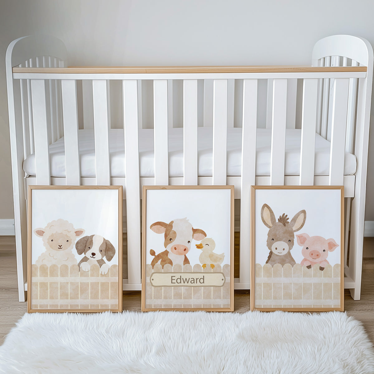 Personalised Farm Animal Nursery Prints | Set of 3, photo 2