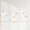 Load image into Gallery viewer, Flying Goose Nursery Prints | Clouds & Sunshine | Set of 3, photo 5
