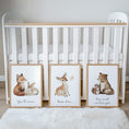 Load image into Gallery viewer, Woodland Animal Nursery Prints | How Much We Love You | Set of 3, photo 2
