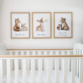 Load image into Gallery viewer, Woodland Animal Nursery Prints | How Much We Love You | Set of 3, photo 3
