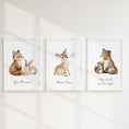 Load image into Gallery viewer, Woodland Animal Nursery Prints | How Much We Love You | Set of 3, photo 5
