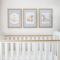 Load image into Gallery viewer, Blue Gingham Country Animal Nursery Prints | Goose, Sheep & Bunny | Set of 3, photo 3
