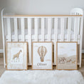 Load image into Gallery viewer, Personalised Vintage Safari Balloon Nursery Prints | Set of 3, photo 2
