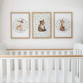 Load image into Gallery viewer, Leafy Woodland Nursery Prints | Deer, Bear & Fox | Set of 3, photo 3

