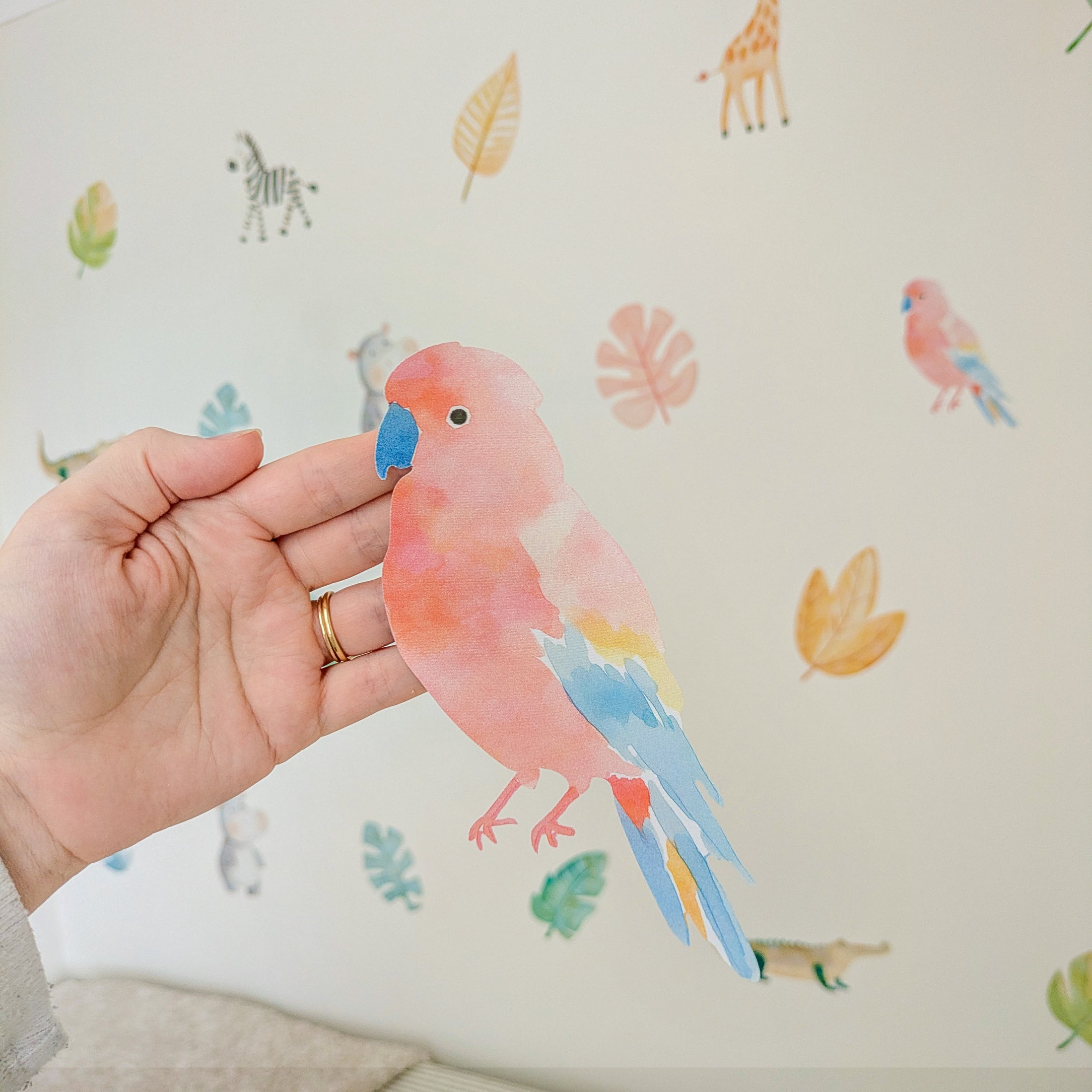 Safari Animal Wall Stickers – Removable Fabric Jungle Decals | Nursery & Kids Room