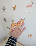 Load image into Gallery viewer, Premium Fabric Nursery Wall Stickers - Safari Animals
