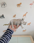 Load image into Gallery viewer, Premium Fabric Nursery Wall Stickers - Safari Animals
