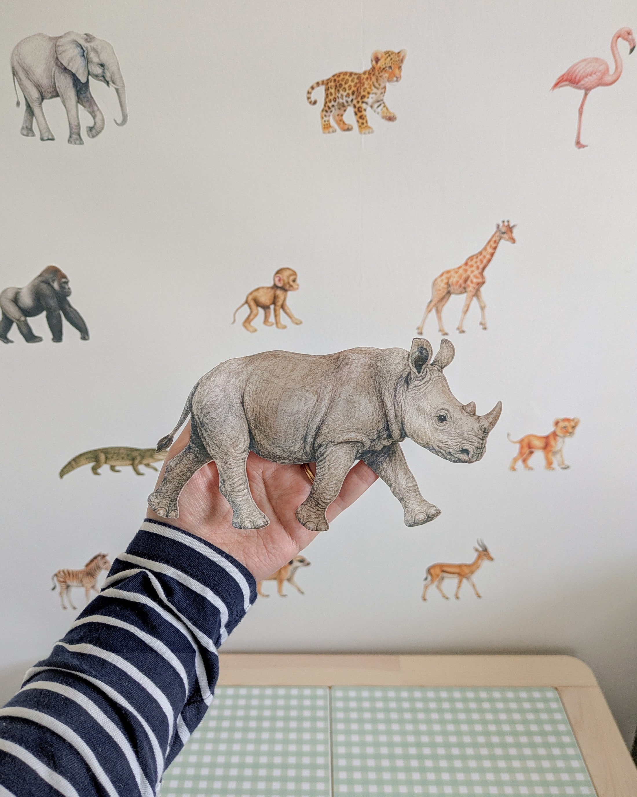 Premium Fabric Nursery Wall Stickers - Safari Animals