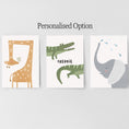 Load image into Gallery viewer, Scandl Safari Animal Nursery Prints – Set of 3 - RoseRowanDesign - 

