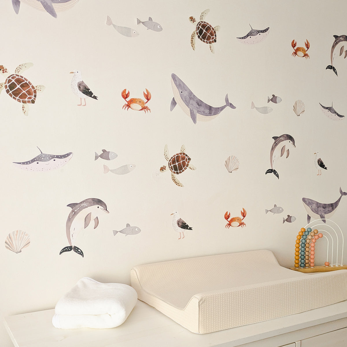 Small sea life fabric wall sticker designs