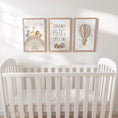 Load image into Gallery viewer, Set of 3 Safari Animal Nursery Prints – Dream Big, Beige Hot Air Balloon & Rainbow Wall Art - RoseRowanDesign - 
