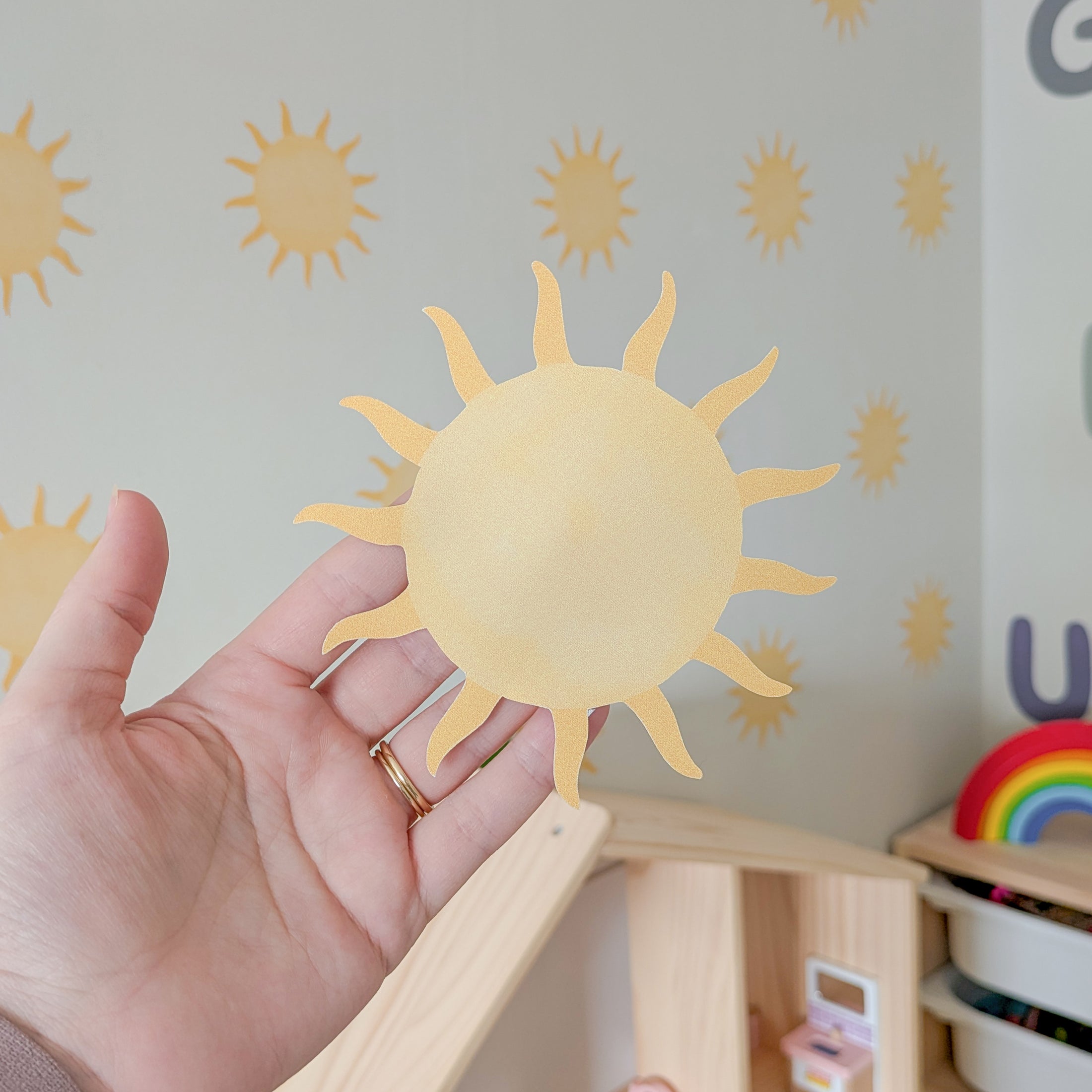 Small Sun Wall Stickers – Set of 20 | Removable Nursery & Playroom Decals
