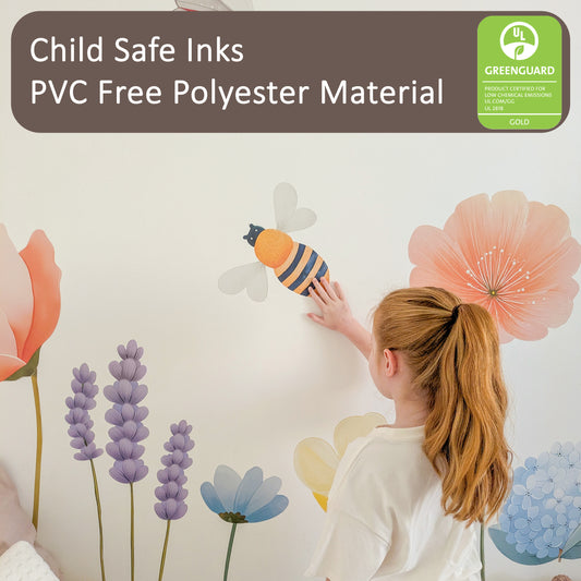 Premium Fabric Nursery Wall Stickers - Extra Stars and Clouds